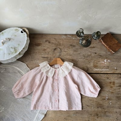 Choucream02｜(6m-18m) 蕾絲領襯衫5