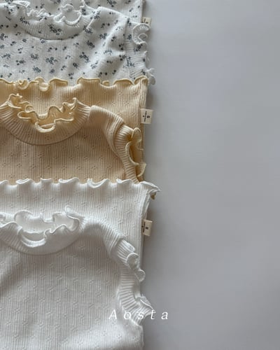 AOSTA38｜(6m-5y) 3款甜美木耳邊中領無袖4