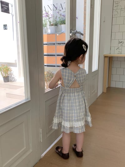 JE27｜(66-120cm) 學院格紋吊帶包屁衣/洋裝12