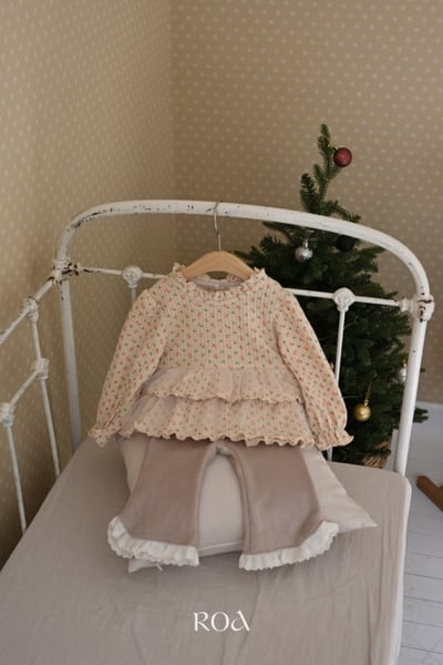 ROA34｜(6m-18m) 2色蕾絲邊喇叭褲8