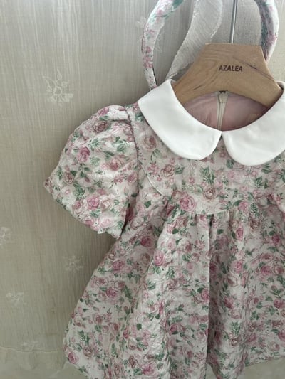 Azalea10｜(85-118cm) 甜美碎花連身裙7