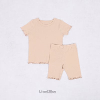 LIME&BLUE09｜(80-118cm)  木耳邊素色居家服10