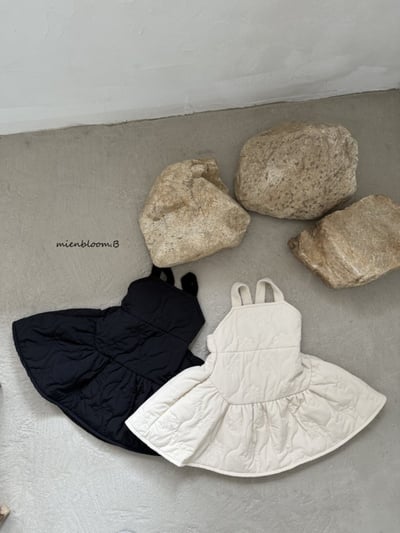 Bloom.b46｜(85cm-125cm) 蝴蝶結印花絎縫洋裝4