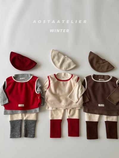 AOSTA47｜(6m-5y) 素面立領羅紋上衣25