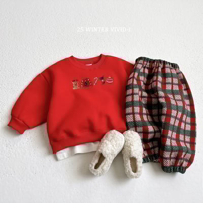 vivid80｜(78cm-125cm) 聖誕刺繡印花休閒上衣7