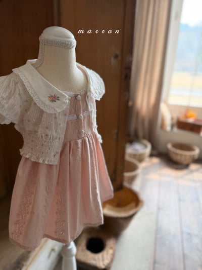 Marron07｜(3m-18m 1y-6y) 花園蕾絲邊包屁衣/洋裝18