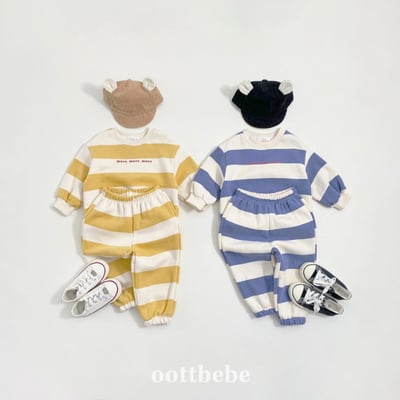 Oottbebe58｜(1y-7y)   條紋拼色套裝1