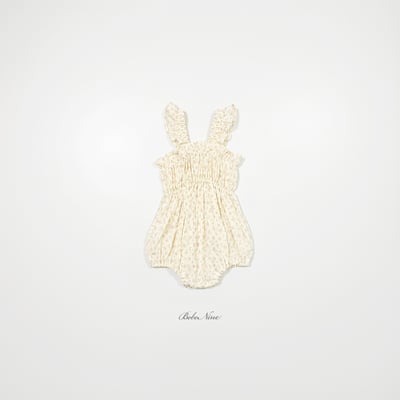 bebe nine39  (6m-24m) 2色荷葉吊帶包屁衣6