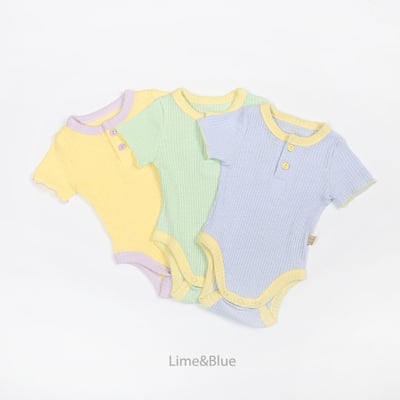 LIME&BLUE08｜(55-80cm)  馬卡龍包屁衣6
