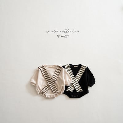 anggo33｜(3m-12m) 領結設計包屁衣7