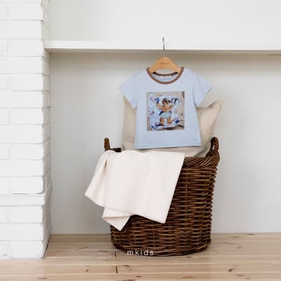 M-KIDS29｜(65-115cm) 小熊日光浴印花上衣3