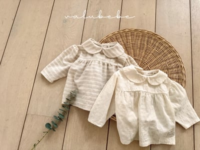 Valubebe19｜(65-90) 翻領棉麻襯衫1