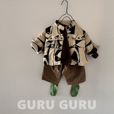 GURU GURU20｜(6m-24m) 2色素面口袋直筒長褲4