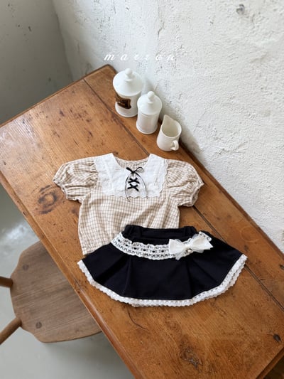 Marron18｜(1y-6y) 蝴蝶結蕾絲褲裙7