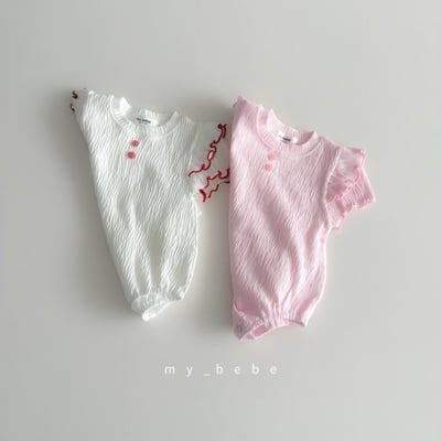 my_bebe13｜(58-72cm) 荷葉層次邊包屁衣13