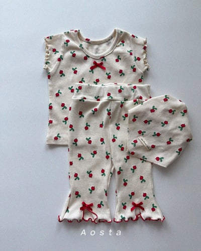 AOSTA45｜(6m-5y) 4款羅紋緞帶木耳邊上衣10