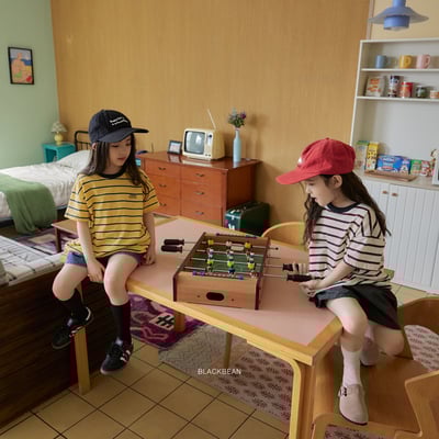 BEAN23｜(65-120cm) 拼色條紋上衣6