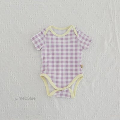 LIME&BLUE32｜(55-118cm MOM-DAD)  格紋親子套裝5