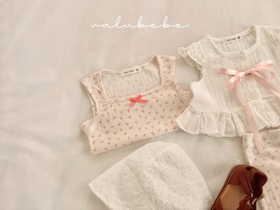 Valubebe 24｜(65-90cm) 方領蝴蝶結背心5