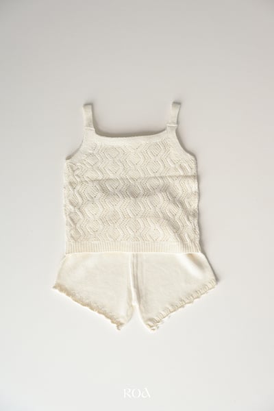 ROA06｜(6m-18m) 1色針織波浪鏤空套裝4