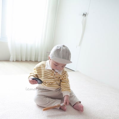 LEMONADE50｜(55cm-85cm) 2色有領條紋上衣16