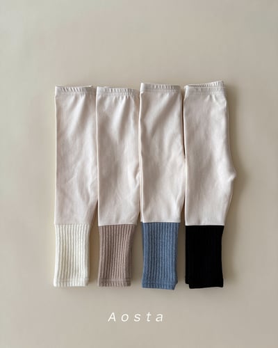 AOSTA37｜(6m-5y) 經典拚色緊身褲1