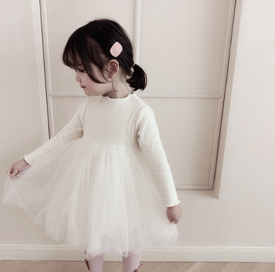 (73-140cm) 簡約高質感澎澎裙薄紗洋裝/少量現貨4