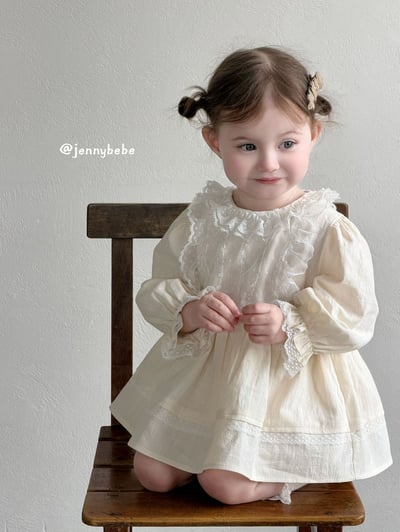 JE734｜(66-90cm) 蕾絲花邊包屁洋裝8