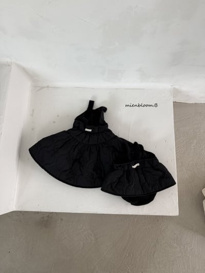 Bloom.b46｜(85cm-125cm) 蝴蝶結印花絎縫洋裝5