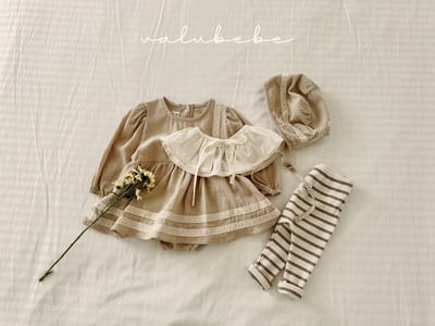 Valubebe82｜(65-80) 蕾絲刺繡包屁洋裝19