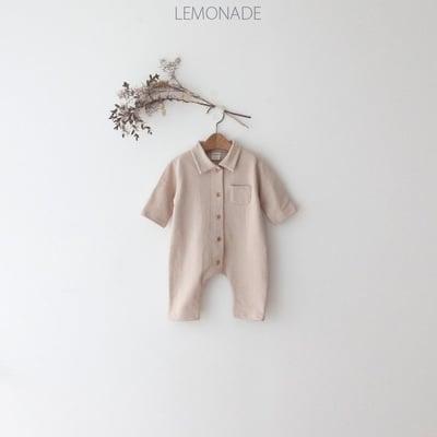 LEMONADE49｜(55cm-85cm) 2色有領素面連身衣13