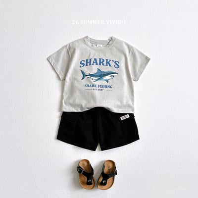 vivid80｜(78cm-125cm) 3款海洋鯊魚短袖上衣12
