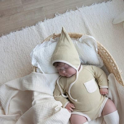 LEMONADE20｜(55cm-85cm) 3色撞色口袋包屁衣含帽子13