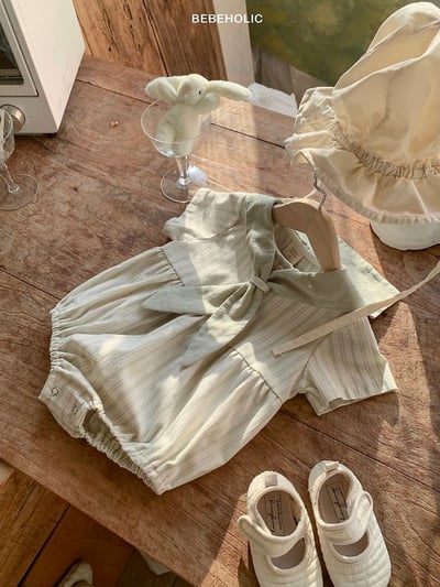 Bebe holic19｜(3m-18m) 水手條紋連身服12