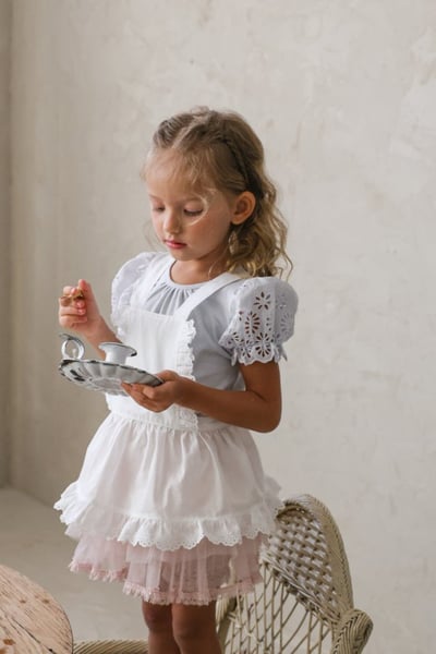 FLO19｜(75-140) 鏤空泡泡袖上衣2