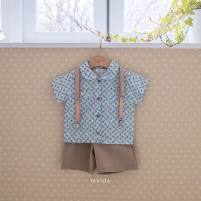 M-KIDS04｜(65-115cm) 印花襯衫2