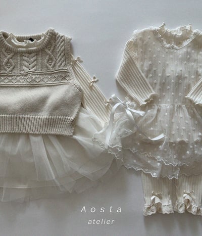 AOSTA12｜(6m-5y) 小花蕾絲背心4