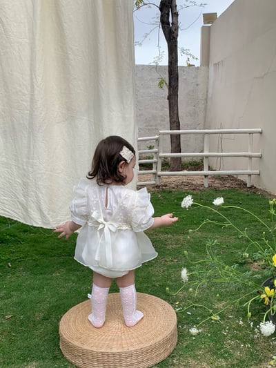 JE23｜(73-90cm) 蕾絲背心公主包屁衣套裝5