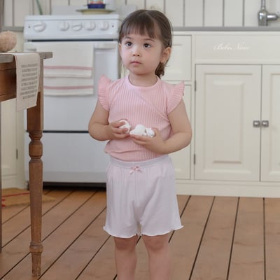 bebe nine20  (65cm-115cm) 3色素色荷葉邊上衣15