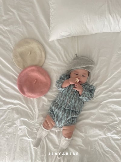 JEAYA08｜(3m-12m) 3色復古菱形針織套裝5