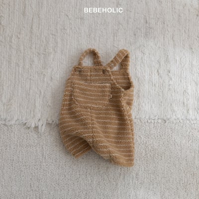 Bebe holic19｜(3m-18m) 羊羔毛吊帶包屁連身褲5