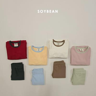 Soybean57｜(75cm-118cm) 撞色內刷毛套裝3