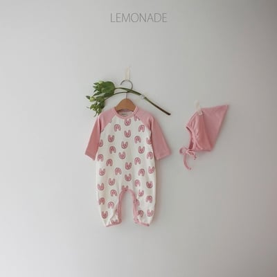 LEMONADE42｜(55cm-85cm) 2色印花連身衣含帽子5