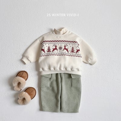 vivid82｜(78cm-125cm) 麋鹿北極熊印花休閒上衣4