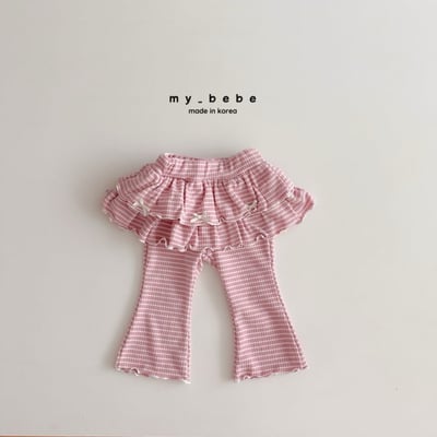 my_bebe12｜(-12m-7y) 蛋糕荷葉喇叭褲裙9