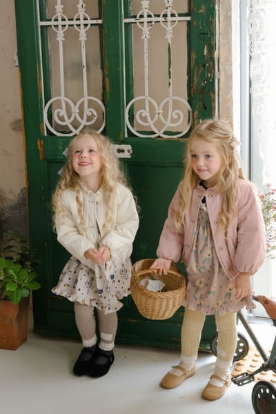 FLO46｜(85-135cm) 2色褶皺領鋪棉外套6