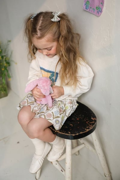 FLO50｜(75-140) 2色法式油畫插圖休閒上衣19