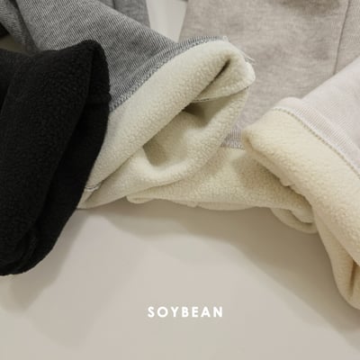 Soybean77｜(75cm-118cm) 舒適抓絨寬褲2