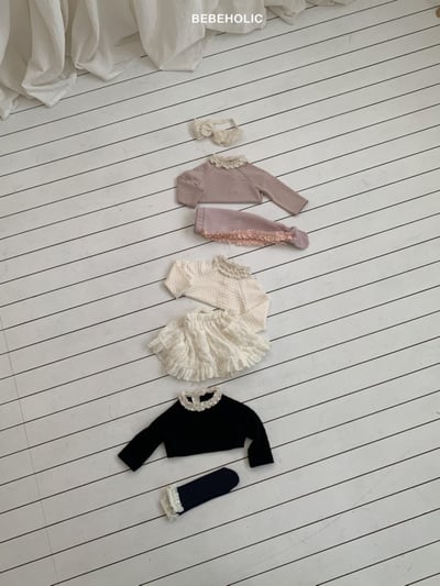 Bebe holic34｜(3m-18m) 花瓣蕾絲立領上衣9