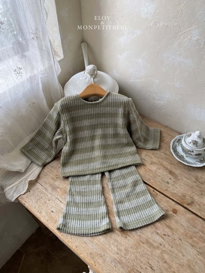 Monpetitbebe12｜(70cm-110cm) 條紋羅紋套裝9